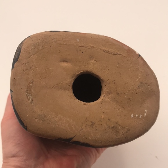 VTG Mexican Pottery Tonala Folk Art Hand Painted Cat Statue - Picture 4 of 6